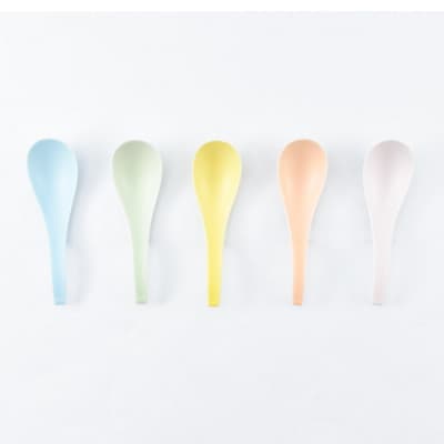 有田焼 まるぶん かわいいカラーのレンゲ5本セット A25-503(有田町)