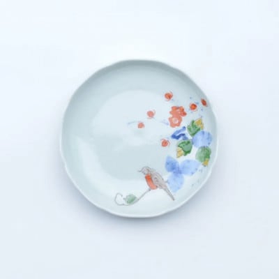 有田焼 色絵花鳥文4.5寸皿 2枚セット【まるぶん】A22-110 (有田町)
