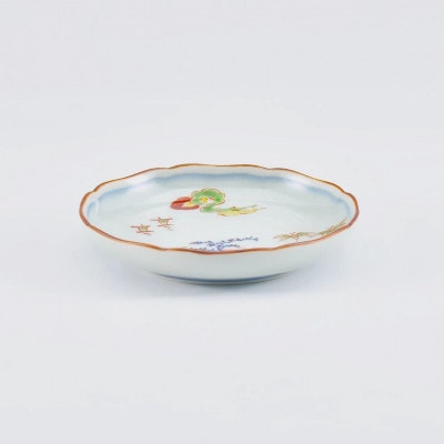 有田焼 色絵山水4.5寸取皿 2枚セット【まるぶん】A25-643 (有田町)