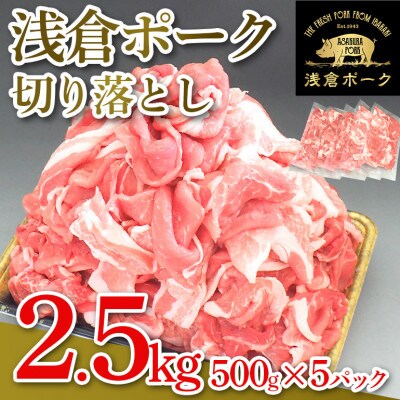 茨城県産浅倉ポーク切り落とし2.5kg(500g×5袋・真空パック)