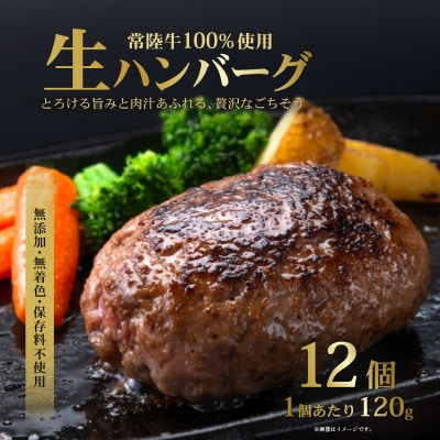 生ハンバーグ120g×12個 常陸牛 100%