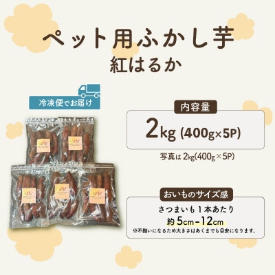 ペット用蒸かし芋2kg(紅はるか)ペットのおやつ