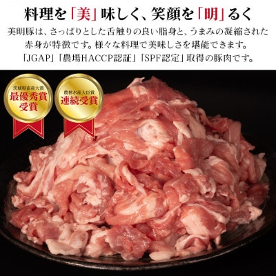 美明豚 小間切れ 2.2kg(550gx4パック)