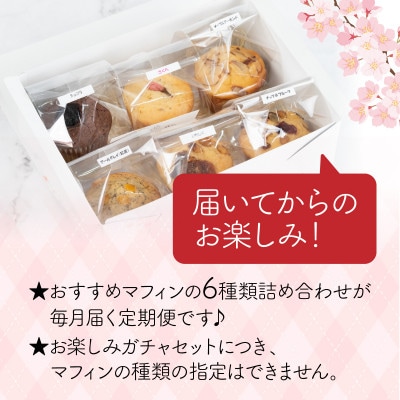 【毎月定期便】サクラマフィン マフィン食べ比べガチャ【6個入りx1箱】全3回