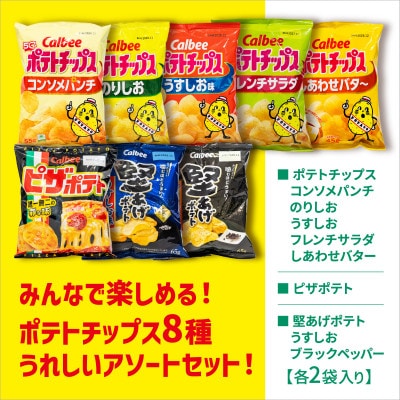 ポテトチップス 8種食べ比べ 16袋(各種2袋入) カルビー