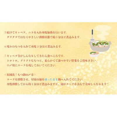 もつ鍋(醤油味)10人前 1080g(360g×3)国産もつ ちゃんぽん麺付(遠賀町)