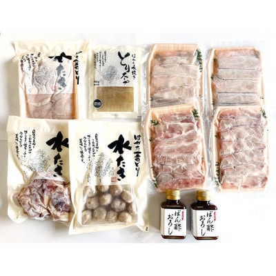はかた一番どり　博多水炊きと鶏しゃぶの2大鍋セット (計4～6人前)(遠賀町)