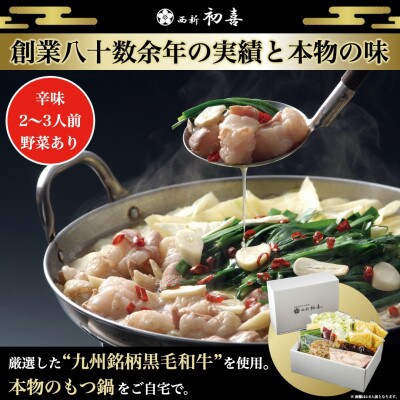 もつ鍋セット2～3人前【辛味　野菜付き】(遠賀町)