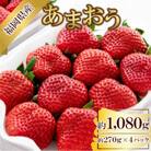 【発送月固定定期便】【2026年発送分】福岡県産あまおう約270g×4パック 全3回　