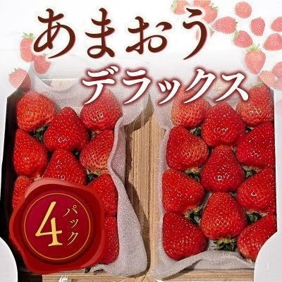 【2027年2月より順次発送】あまおうデラックス(約250-270g×4パック) (遠賀町)