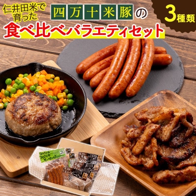 仁井田米で育った「しまんと米豚の食べ比べバラエティセット」Qjs-22