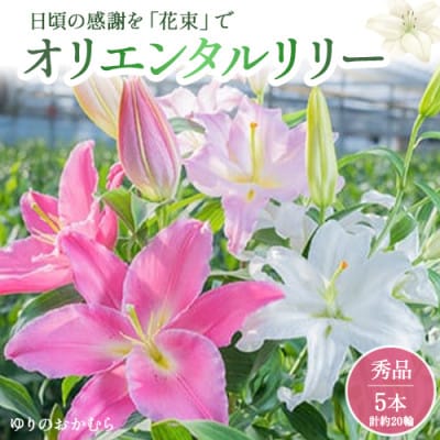 日頃の感謝を「花束」に込めて【オリエンタルリリー5本から】Osy-02