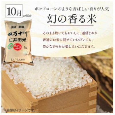 【発送月固定定期便】樽井商店の仁井田米5k味くらべ　10月～12月全3回