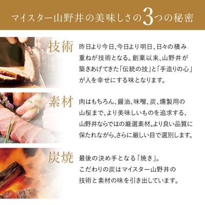 【 マイスター 山野井 】 炭焼き焼豚と合鴨スモークの 詰め合わせ(7種) 