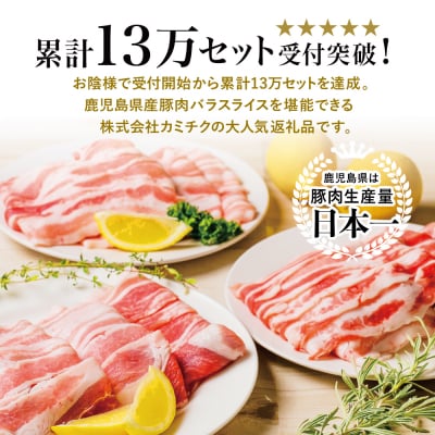 【鹿児島県産】豚バラスライス 250g×6P 計1.5kgセット