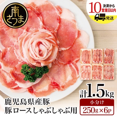 【鹿児島県産】豚ロース しゃぶしゃぶ用 1.5kg カミチク 南さつま市