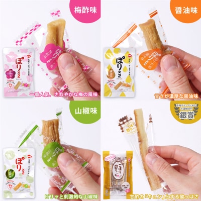 【九州産野菜使用】水溜食品 スナックお漬物セット4種 計10P(ぽり×2・ごぼう酢てぃっくす)