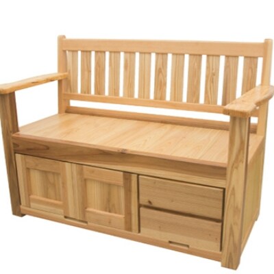 【家具職人が天然木で作りあげた】手作り ベンチチェアー「やすらぎ」