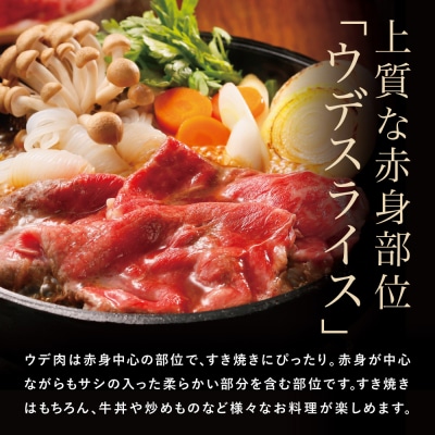 【鹿児島県産】JA食肉かごしま 5等級鹿児島黒牛ウデスライス900g
