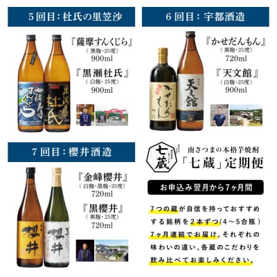 【定期便】本格芋焼酎 蔵元厳選定期便 全7回 (14銘柄コース) 芋焼酎 飲み比べ