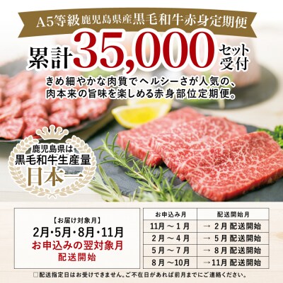 A5等級鹿児島黒毛和牛赤身定期便