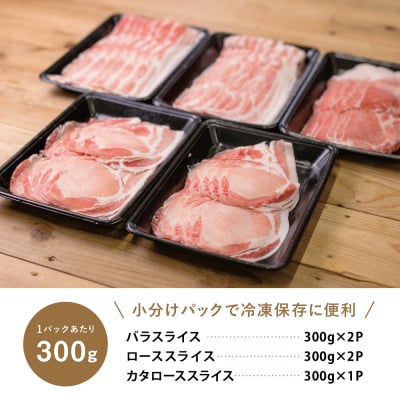 鹿児島県産「きなこ豚」しゃぶしゃぶ用 3種類 計1.5kg スターゼン