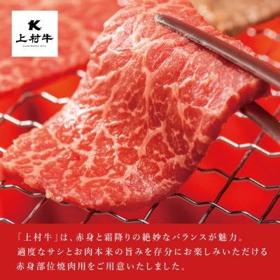 【鹿児島県産】「上村牛」 赤身焼肉用 計600g (200g×3P)
