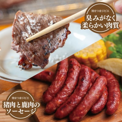 【南さつまジビエ】鹿児島県産 猪肉焼肉用 500g & ソーセージ 200g