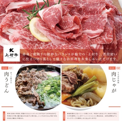 【自慢の自社ブランド牛】鹿児島県産 上村牛切り落とし 1.75kg(250g×7P)