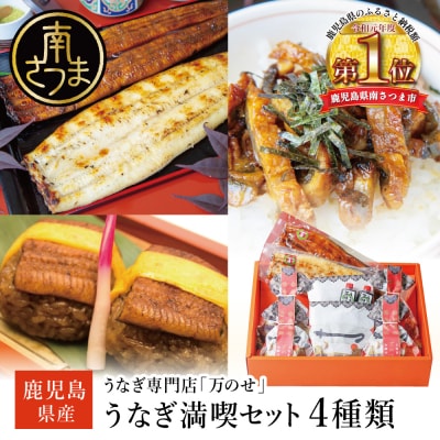 【鹿児島県産】うなぎの「万のせ」鰻満喫セット(4種)