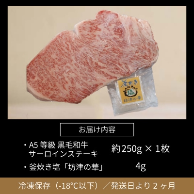 【お歳暮ギフト】 鹿児島県産 黒毛和牛専門店 焼肉次郎長 A5等級 サーロインステーキ 約250g