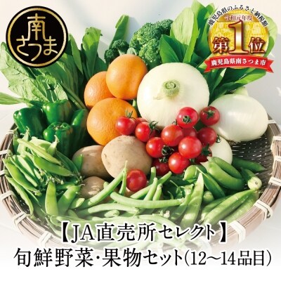 【JA直売所セレクト】旬鮮野菜・果物セット(12～14品目)