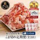 【定期便:3ヶ月連続】鹿児島県産 豚こま切れ定期便 2kg×3回(合計6kg)