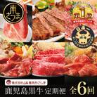 【JA食肉かごしま】鹿児島黒牛定期便(全6回)  黒毛和牛 牛肉 定期便