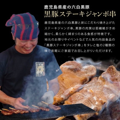 【鹿児島県産】六白黒豚のステーキジャンボ串 計5本(タレ×3本・塩×2本)