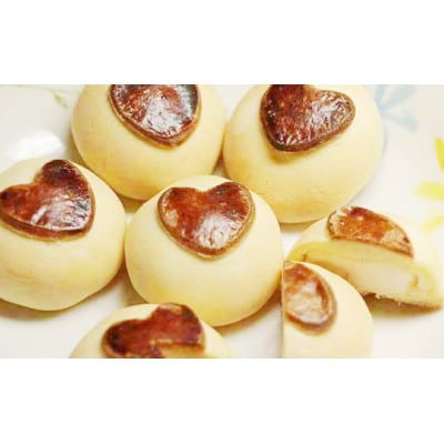 【2種類のチーズ使用】ハートのチーズ饅頭 15個