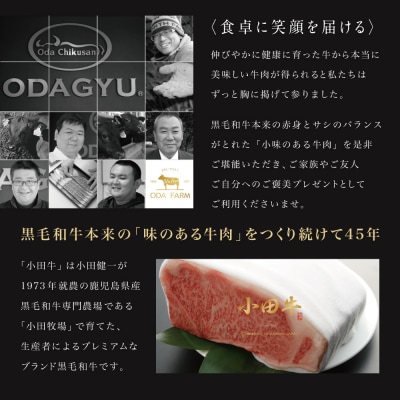★年末限定★ A4等級鹿児島県産黒毛和牛「小田牛」 カタロースすき焼用&焼肉用 計800g