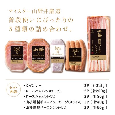 【母の日ギフト】マイスター山野井 ハム・ソーセージ 5種 詰合せ 計10P ギフト 贈答