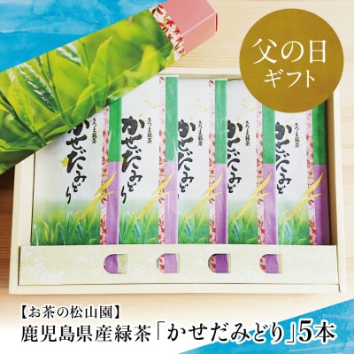 【父の日ギフト】【鹿児島県産緑茶】かごしまのお茶 かせだみどり(80g×5袋) 茶葉 5本セット