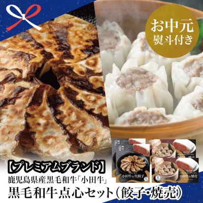 【お中元ギフト】鹿児島県産黒毛和牛「小田牛」 牛肉100%点心セット(餃子・焼売)