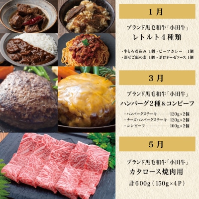 【全6回】プレミアムブランド「小田牛」定期便 ～縁～ 鹿児島県産 黒毛和牛