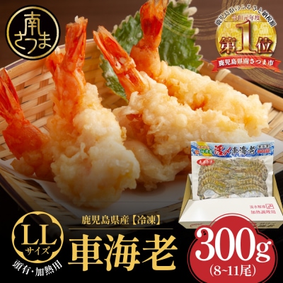 【鹿児島県産】冷凍 車海老 LLサイズ 300g (加熱用)