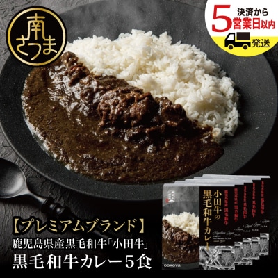 【訳あり】鹿児島県産黒毛和牛「小田牛」 黒毛和牛カレー 5食(200g×5) レトルト 常温保存