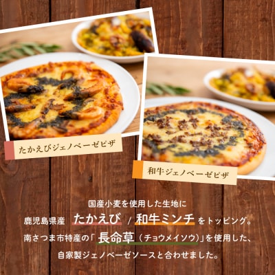 【カーササローネ伊太利亜】窯焼きピザ 2枚セット～和牛・海老 各1枚