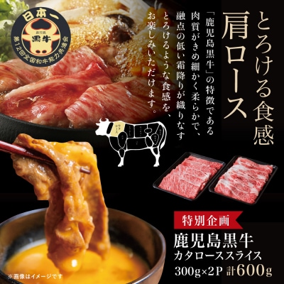 ★特別企画★ 5等級 鹿児島黒牛 カタローススライス 計600g JA食肉かごしま