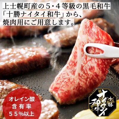 十勝ナイタイ和牛 焼肉 300g 北海道産 5・4等級黒毛和牛 オレイン酸含有率55%以上