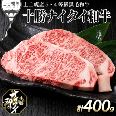 十勝ナイタイ和牛 サーロインステーキ 計400g 北海道産 5・4等級黒毛和牛 オレイン酸含有率55