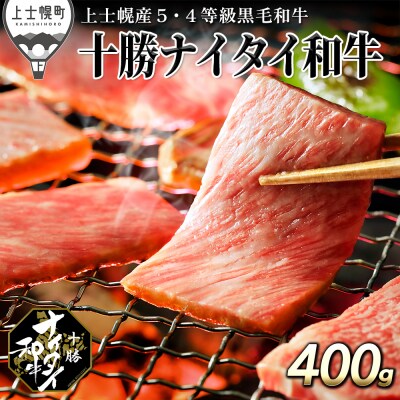 十勝ナイタイ和牛　肩ロース焼肉 400g 北海道産 5・4等級黒毛和牛 オレイン酸含有率55%以上