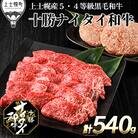 十勝ナイタイ和牛 モモ焼肉とハンバーグセット 計540g 北海道産 5・4等級黒毛和牛