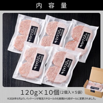 十勝ナイタイ和牛 ビーフ&ポーク ハンバーグ 120g×10個 北海道産 和牛肉使用